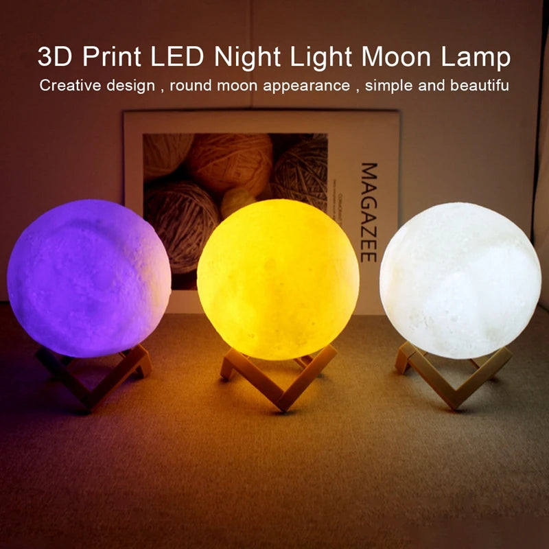 DreamGlow Moon Galaxy Night Light
